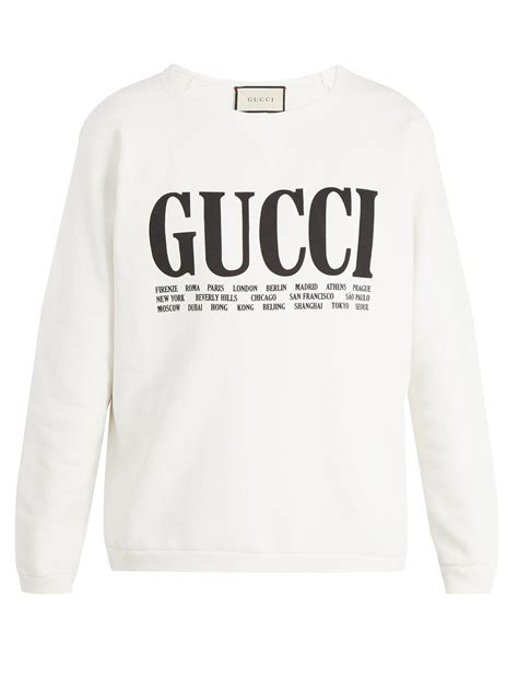 buy gucci white crewneck sweater|gucci sweatshirts for men.